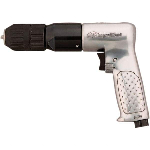 Ingersoll-Rand - 1/2" Reversible Keyless Chuck - Pistol Grip Handle, 5,000 RPM, 0.5 hp, 90 psi - Apex Tool & Supply