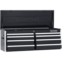 Craftsman - 1 Compartment 8 Drawer Top Tool Chest - 52-5/32" Wide x 18" Deep x 19-3/4" High, Steel, Black - Apex Tool & Supply