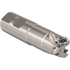 Seco - 20mm Cutting Diam, 32mm Shank Diam, 6mm Max Depth of Cut, Weldon Shank Indexable Copy End Mill - 3 Inserts, RP.. 1204 Insert, 217.29I-06 Toolholder, Steel, Through Coolant - Apex Tool & Supply
