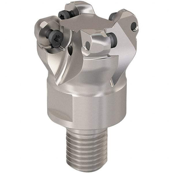 Seco - 28mm Cutting Diam, 6mm Max Depth of Cut, Modular Connection Indexable Copy End Mill - 4 Inserts, RP.. 1204 Insert, 217.29-06 Toolholder, Steel, Through Coolant - Apex Tool & Supply
