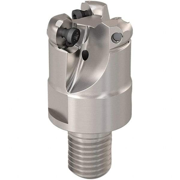Seco - 20mm Cutting Diam, 6mm Max Depth of Cut, Modular Connection Indexable Copy End Mill - 3 Inserts, RP.. 1204 Insert, 217.29-06 Toolholder, Steel, Through Coolant - Apex Tool & Supply