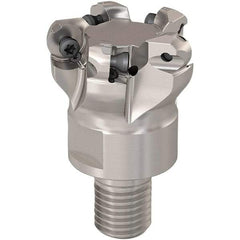 Seco - 30mm Cutting Diam, 6mm Max Depth of Cut, Modular Connection Indexable Copy End Mill - 5 Inserts, RP.. 1204 Insert, 217.29-06 Toolholder, Steel, Through Coolant - Apex Tool & Supply