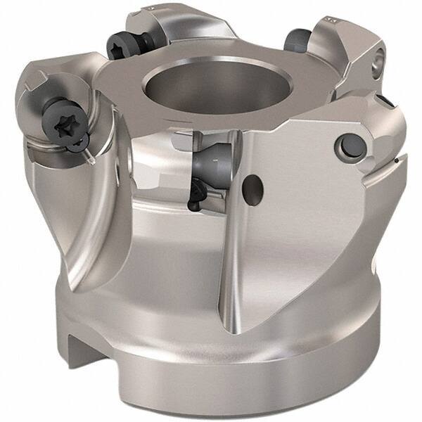 Seco - 38mm Cut Diam, 6mm Max Depth, 22mm Arbor Hole, 5 Inserts, RP..1204 Insert Style, Indexable Copy Face Mill - R220.29 Cutter Style, 12,300 Max RPM, 40mm High, Through Coolant, Series R220.29 - Apex Tool & Supply