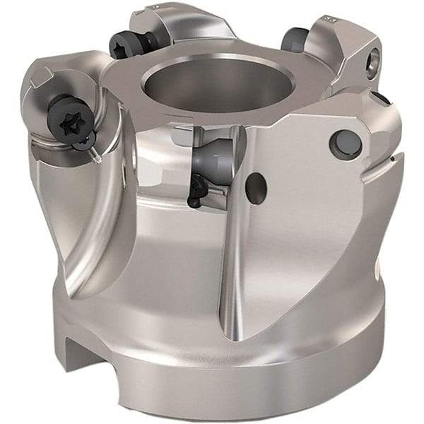 Seco - 38mm Cut Diam, 6mm Max Depth, 22mm Arbor Hole, 5 Inserts, RP..1204 Insert Style, Indexable Copy Face Mill - R220.29 Cutter Style, 12,500 Max RPM, 40mm High, Through Coolant, Series R220.29 - Apex Tool & Supply