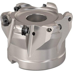 Seco - 64.2mm Cut Diam, 6mm Max Depth, 1" Arbor Hole, 6 Inserts, RP..1204 Insert Style, Indexable Copy Face Mill - R220.29 Cutter Style, 10,000 Max RPM, 2 High, Through Coolant, Series R220.29 - Apex Tool & Supply