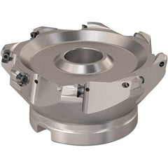 Seco - 125mm Cut Diam, 6mm Max Depth, 40mm Arbor Hole, 8 Inserts, RP..1204 Insert Style, Indexable Copy Face Mill - R220.29 Cutter Style, 7,600 Max RPM, 63mm High, Through Coolant, Series R220.29 - Apex Tool & Supply