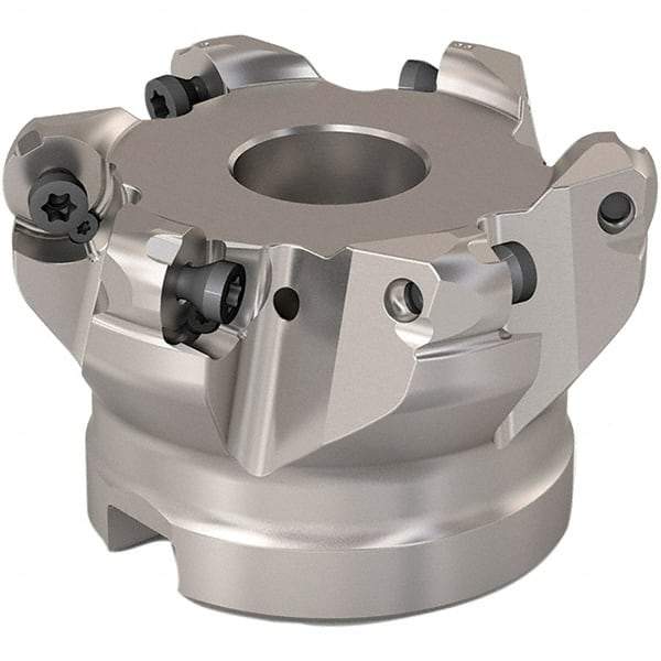 Seco - 51mm Cut Diam, 6mm Max Depth, 22mm Arbor Hole, 6 Inserts, RP..1204 Insert Style, Indexable Copy Face Mill - R220.29 Cutter Style, 11,200 Max RPM, 40mm High, Through Coolant, Series R220.29 - Apex Tool & Supply