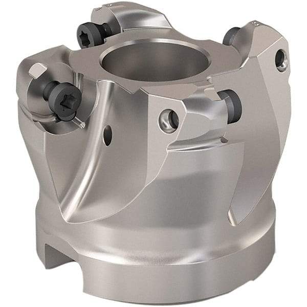 Seco - 38mm Cut Diam, 6mm Max Depth, 22mm Arbor Hole, 4 Inserts, RP..1204 Insert Style, Indexable Copy Face Mill - R220.29 Cutter Style, 12,500 Max RPM, 40mm High, Through Coolant, Series R220.29 - Apex Tool & Supply