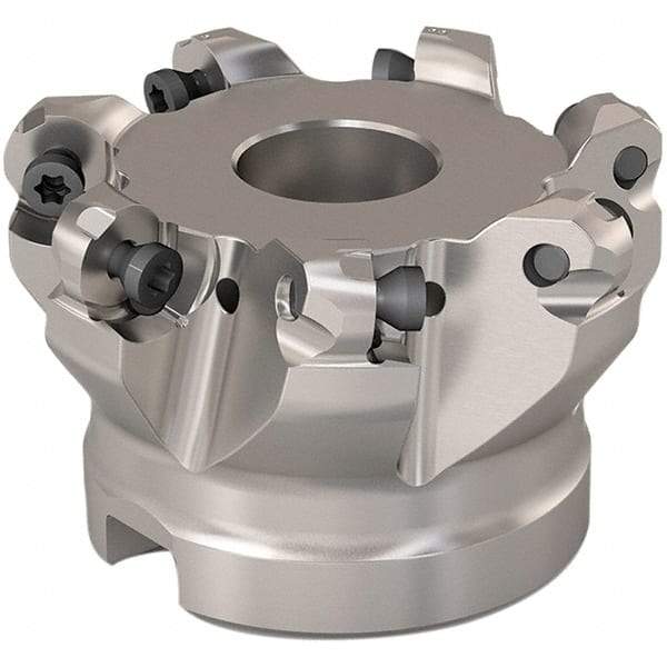 Seco - 51mm Cut Diam, 6mm Max Depth, 22mm Arbor Hole, 7 Inserts, RP..1204 Insert Style, Indexable Copy Face Mill - R220.29 Cutter Style, 11,200 Max RPM, 40mm High, Through Coolant, Series R220.29 - Apex Tool & Supply
