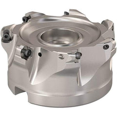 Seco - 89.6mm Cut Diam, 6mm Max Depth, 1-1/2" Arbor Hole, 7 Inserts, RP..1204 Insert Style, Indexable Copy Face Mill - R220.29 Cutter Style, 8,800 Max RPM, 2 High, Through Coolant, Series R220.29 - Apex Tool & Supply