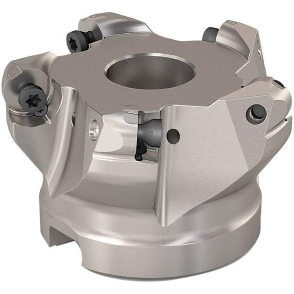 Seco - 51mm Cut Diam, 6mm Max Depth, 22mm Arbor Hole, 5 Inserts, RP..1204 Insert Style, Indexable Copy Face Mill - R220.29 Cutter Style, 11,200 Max RPM, 40mm High, Through Coolant, Series R220.29 - Apex Tool & Supply
