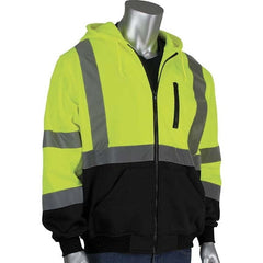 PIP - Size 5XL Black & Hi-Vis Yellow High Visibility Long Sleeve Sweatshirt - Apex Tool & Supply
