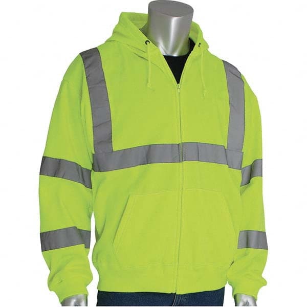 PIP - Size M Hi-Vis Yellow High Visibility Long Sleeve Sweatshirt - Apex Tool & Supply