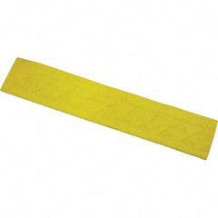 Ergo Advantage - 22" Long x 4" Wide x 1" Thick, Anti-Fatigue Modular Matting Anti-Fatigue Flooring - Female, 1 Interlocking Side, Yellow, For Dry & Wet Areas - Apex Tool & Supply