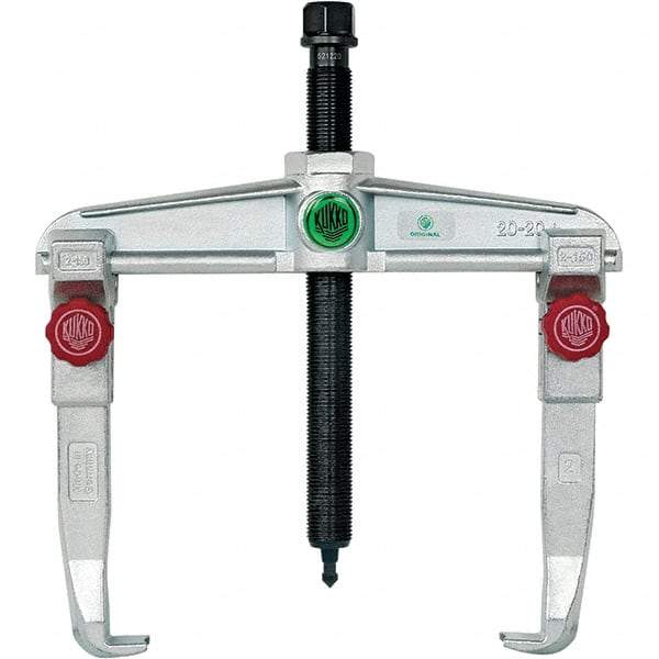 KUKKO - 2 Jaw, 1-1/2" to 7-7/8" Spread, 6-1/2 Ton Capacity, Reversible Puller - 5-7/8" Reach, For Bearings, Gears, Discs, Bushings, Seals - Apex Tool & Supply