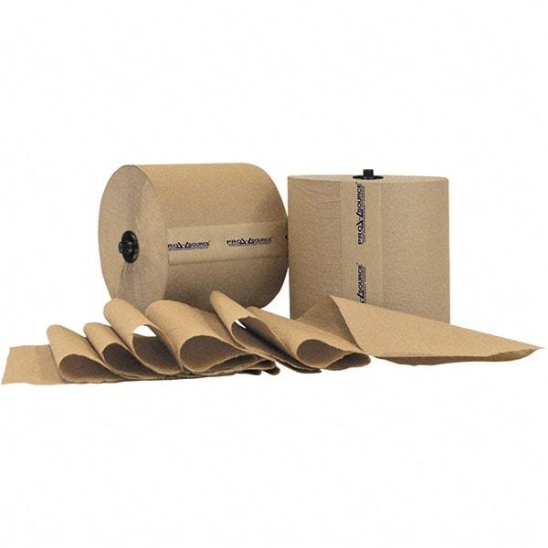 PRO-SOURCE - Hard Roll of 1 Ply Natural Paper Towels - 7-7/8" Wide, 800' Roll Length - Apex Tool & Supply