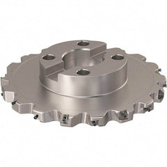 Seco - Shell Mount Connection, 0.787" Cutting Width, 59.31mm Depth of Cut, 250mm Cutter Diam, 60mm Hole Diam, 9 Tooth Indexable Slotting Cutter - R335.25 Toolholder, XNHQ 12 Insert, Right Hand Cutting Direction - Apex Tool & Supply