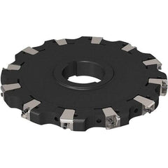 Seco - Arbor Hole Connection, 0.669" Cutting Width, 2-1/2" Depth of Cut, 200mm Cutter Diam, 50mm Hole Diam, 6 Tooth Indexable Slotting Cutter - R335.25 Toolholder, XNHQ 1407 Insert, Neutral Cutting Direction - Apex Tool & Supply
