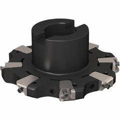 Seco - Shell Mount Connection, 17/32" Cutting Width, 32.32mm Depth of Cut, 125mm Cutter Diam, 32mm Hole Diam, 4 Tooth Indexable Slotting Cutter - R335.25 Toolholder, XNHQ 1407 Insert, Right Hand Cutting Direction - Apex Tool & Supply