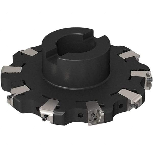 Seco - Shell Mount Connection, 0.669" Cutting Width, 43.82mm Depth of Cut, 160mm Cutter Diam, 40mm Hole Diam, 5 Tooth Indexable Slotting Cutter - R335.25 Toolholder, XNHQ 1407 Insert, Right Hand Cutting Direction - Apex Tool & Supply