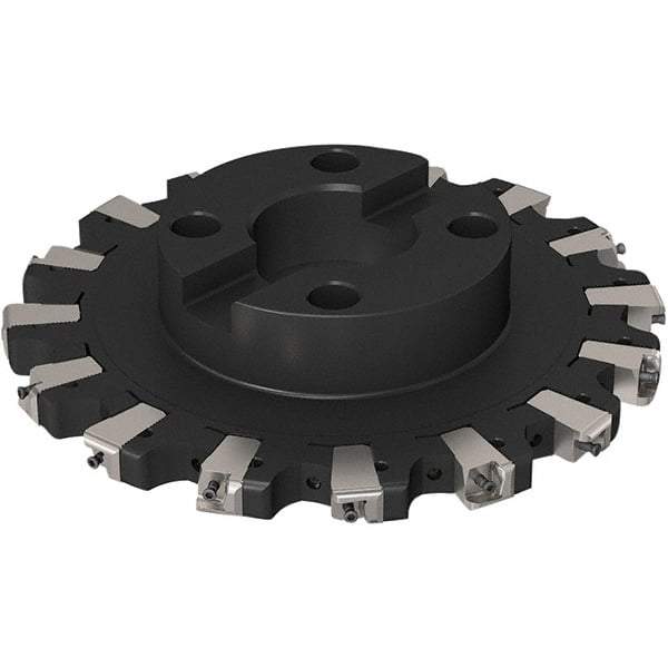 Seco - Shell Mount Connection, 0.669" Cutting Width, 58.98mm Depth of Cut, 250mm Cutter Diam, 60mm Hole Diam, 8 Tooth Indexable Slotting Cutter - R335.25 Toolholder, XNHQ 1407 Insert, Right Hand Cutting Direction - Apex Tool & Supply