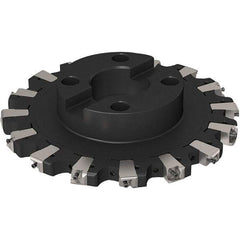 Seco - Shell Mount Connection, 0.669" Cutting Width, 58.98mm Depth of Cut, 250mm Cutter Diam, 60mm Hole Diam, 8 Tooth Indexable Slotting Cutter - R335.25 Toolholder, XNHQ 1407 Insert, Right Hand Cutting Direction - Apex Tool & Supply