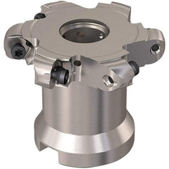 Seco - Shell Mount Connection, 0.472" Cutting Width, 15mm Depth of Cut, 63mm Cutter Diam, 22mm Hole Diam, 3 Tooth Indexable Slotting Cutter - R335.29 Toolholder, RP.. 1204 Insert, Right Hand Cutting Direction - Apex Tool & Supply
