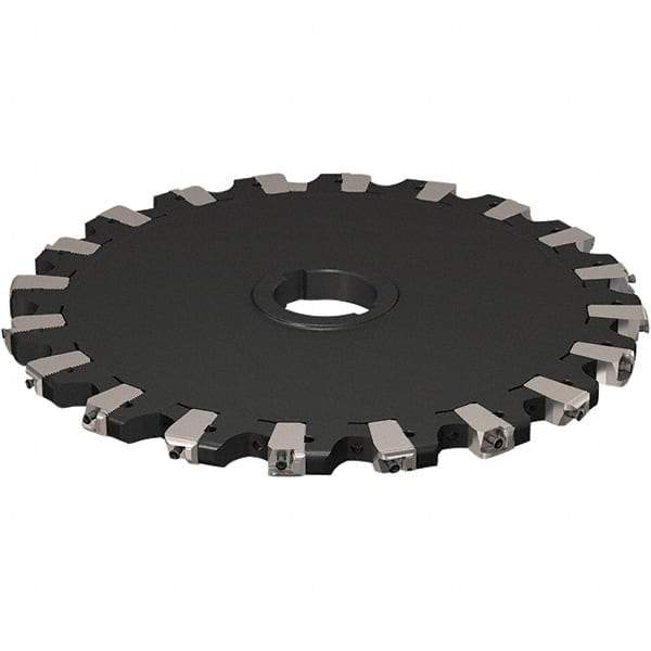 Seco - Arbor Hole Connection, 17/32" Cutting Width, 121.04mm Depth of Cut, 315mm Cutter Diam, 50mm Hole Diam, 10 Tooth Indexable Slotting Cutter - R335.25 Toolholder, XNHQ 1407 Insert, Neutral Cutting Direction - Apex Tool & Supply