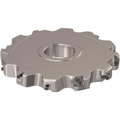 Seco - Arbor Hole Connection, 0.787" Cutting Width, 51.45mm Depth of Cut, 160mm Cutter Diam, 40mm Hole Diam, 6 Tooth Indexable Slotting Cutter - R335.25 Toolholder, XNHQ 12 Insert, Neutral Cutting Direction - Apex Tool & Supply
