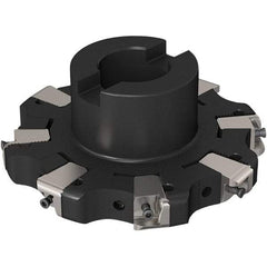 Seco - Shell Mount Connection, 0.669" Cutting Width, 32.32mm Depth of Cut, 125mm Cutter Diam, 32mm Hole Diam, 4 Tooth Indexable Slotting Cutter - R335.25 Toolholder, XNHQ 1407 Insert, Right Hand Cutting Direction - Apex Tool & Supply