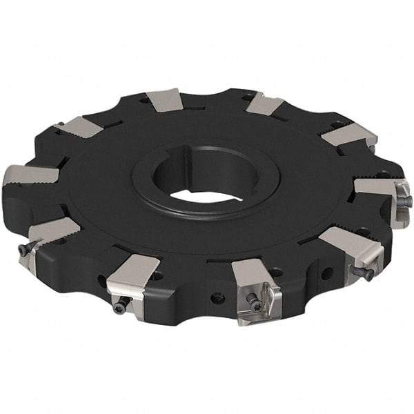 Seco - Arbor Hole Connection, 0.669" Cutting Width, 50.5mm Depth of Cut, 160mm Cutter Diam, 40mm Hole Diam, 5 Tooth Indexable Slotting Cutter - R335.25 Toolholder, XNHQ 1407 Insert, Neutral Cutting Direction - Apex Tool & Supply