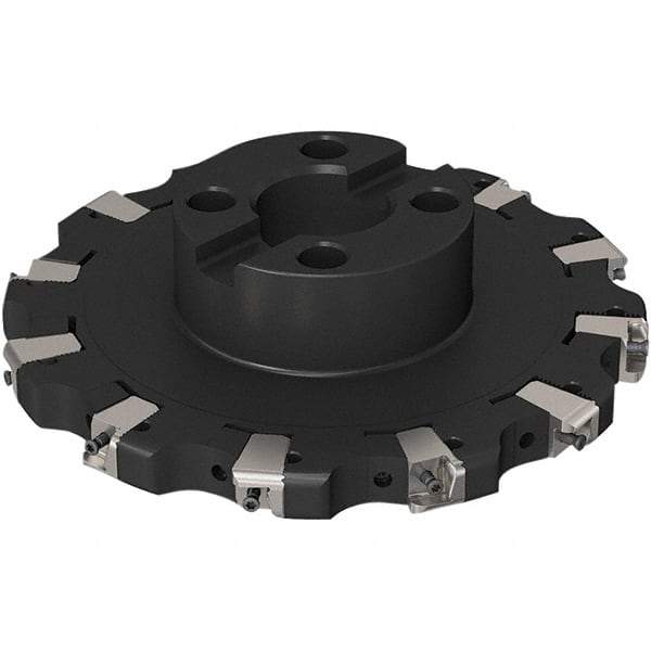 Seco - Shell Mount Connection, 0.669" Cutting Width, 2-1/8" Depth of Cut, 200mm Cutter Diam, 40mm Hole Diam, 6 Tooth Indexable Slotting Cutter - R335.25 Toolholder, XNHQ 1407 Insert, Right Hand Cutting Direction - Apex Tool & Supply