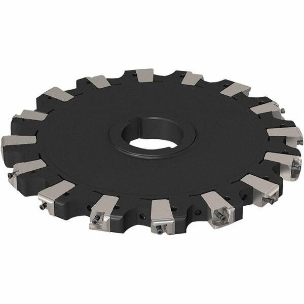Seco - Arbor Hole Connection, 0.669" Cutting Width, 88.5mm Depth of Cut, 250mm Cutter Diam, 50mm Hole Diam, 8 Tooth Indexable Slotting Cutter - R335.25 Toolholder, XNHQ 1407 Insert, Neutral Cutting Direction - Apex Tool & Supply