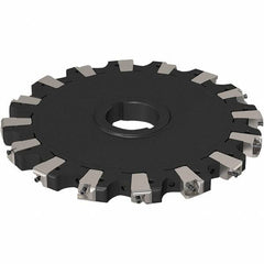Seco - Arbor Hole Connection, 0.669" Cutting Width, 88.5mm Depth of Cut, 250mm Cutter Diam, 50mm Hole Diam, 8 Tooth Indexable Slotting Cutter - R335.25 Toolholder, XNHQ 1407 Insert, Neutral Cutting Direction - Apex Tool & Supply