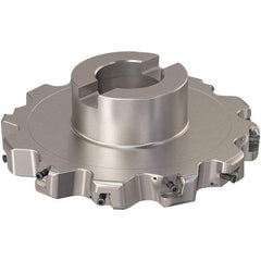 Seco - Shell Mount Connection, 0.787" Cutting Width, 44.31mm Depth of Cut, 160mm Cutter Diam, 40mm Hole Diam, 6 Tooth Indexable Slotting Cutter - R335.25 Toolholder, XNHQ 12 Insert, Right Hand Cutting Direction - Apex Tool & Supply