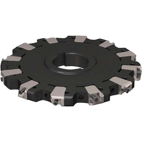Seco - Arbor Hole Connection, 17/32" Cutting Width, 50.54mm Depth of Cut, 160mm Cutter Diam, 40mm Hole Diam, 6 Tooth Indexable Slotting Cutter - R335.25 Toolholder, XNHQ 1407 Insert, Neutral Cutting Direction - Apex Tool & Supply