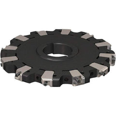 Seco - Arbor Hole Connection, 17/32" Cutting Width, 50.54mm Depth of Cut, 160mm Cutter Diam, 40mm Hole Diam, 6 Tooth Indexable Slotting Cutter - R335.25 Toolholder, XNHQ 1407 Insert, Neutral Cutting Direction - Apex Tool & Supply