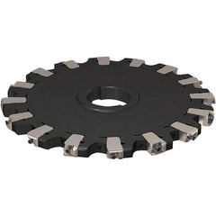 Seco - Arbor Hole Connection, 17/32" Cutting Width, 88.54mm Depth of Cut, 250mm Cutter Diam, 50mm Hole Diam, 8 Tooth Indexable Slotting Cutter - R335.25 Toolholder, XNHQ 1407 Insert, Neutral Cutting Direction - Apex Tool & Supply