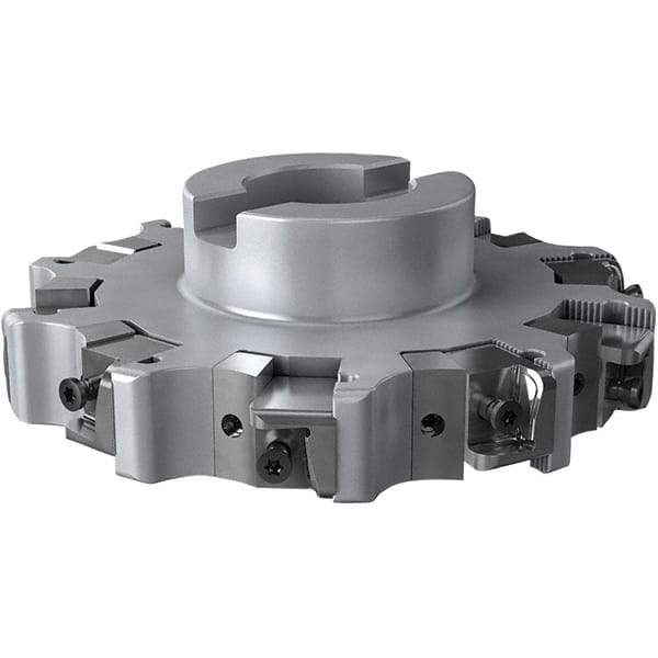 Seco - Shell Mount Connection, 1.024" Cutting Width, 43.8mm Depth of Cut, 160mm Cutter Diam, 40mm Hole Diam, 5 Tooth Indexable Slotting Cutter - R335.25 Toolholder, XNHQ 1707 Insert, Right Hand Cutting Direction - Apex Tool & Supply