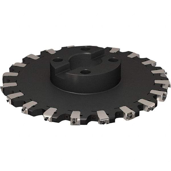 Seco - Shell Mount Connection, 17/32" Cutting Width, 91.48mm Depth of Cut, 315mm Cutter Diam, 60mm Hole Diam, 10 Tooth Indexable Slotting Cutter - R335.25 Toolholder, XNHQ 1407 Insert, Right Hand Cutting Direction - Apex Tool & Supply