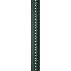 Nucor - 7' High, Powder Coated Traffic Sign Post - Steel, 3/8" Hole Diam, Green - Apex Tool & Supply