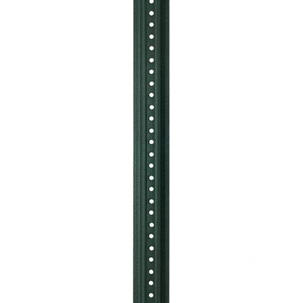 Nucor - 10' High, Powder Coated Traffic Sign Post - Steel, 3/8" Hole Diam, Green - Apex Tool & Supply