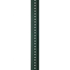 Nucor - 10' High, Powder Coated Traffic Sign Post - Steel, 3/8" Hole Diam, Green - Apex Tool & Supply