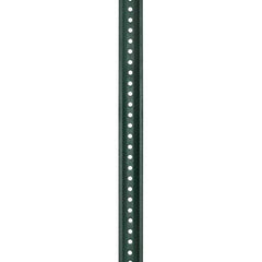 Nucor - 8' High, Powder Coated Traffic Sign Post - Steel, 3/8" Hole Diam, Green - Apex Tool & Supply