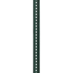 Nucor - 7' High, Powder Coated Traffic Sign Post - Steel, 3/8" Hole Diam, Green - Apex Tool & Supply
