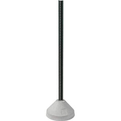 TAPCO - 6' High, Powder Coated Traffic Sign Post Base - Steel/Concrete, Compatible with 24" High x 24" Wide Signs, 3/8" Hole Diam, Green & Gray - Apex Tool & Supply
