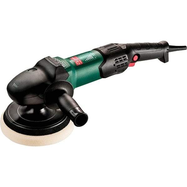 Metabo - 7" Pad Diam, 3,900 RPM, Handheld Electric Polisher - 5/8-11" Spindle Thread - Apex Tool & Supply