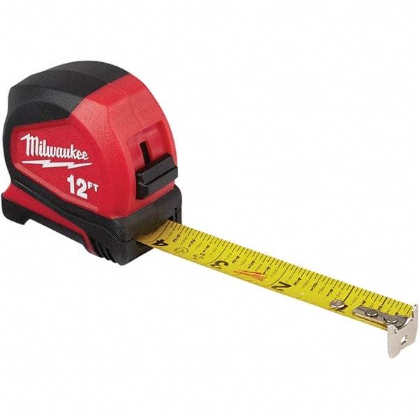 Milwaukee Tool - Tape Measures Length (Feet): 12.00 Width (Inch): 3/4 - Apex Tool & Supply