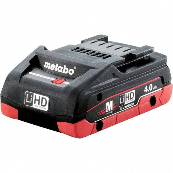 Metabo - 18 Volt Lithium-Ion Power Tool Battery - 4 Ahr Capacity, 80 min Charge Time, Series 18V LiHD - Apex Tool & Supply