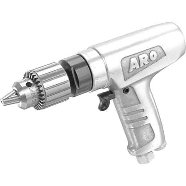 Ingersoll-Rand - 3/8" Keyed Chuck - Pistol Grip Handle, 2,400 RPM, 0.7 hp, 90 psi - Apex Tool & Supply